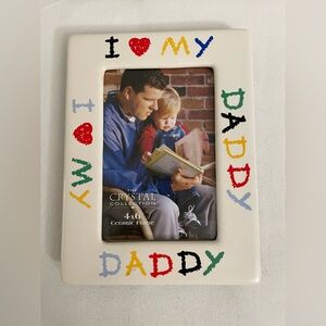 I Love My Daddy Ceramic 4x6 Picture Frame Vintage 90s